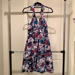 Floral Print Halter Dress from GUESS